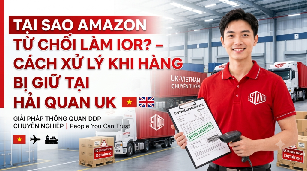 Tại sao Amazon từ chối làm Importer of Record IOR? Cách xử lý khi hàng bị giữ tại Hải quan UK